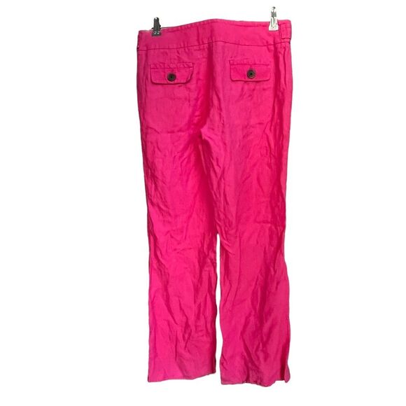 J. CREW BAIRD MCNUTT WEAVERS PINK LINEN PANTS SIZE 4 - Picture 4 of 7